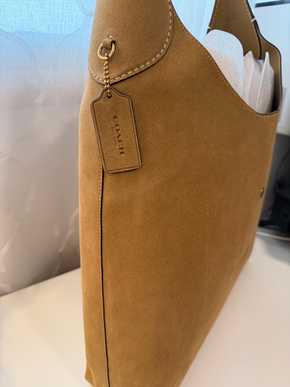 Coach Brooklyn 39 Tan Leather Slouch Shoulder Bag - Picture 6 of 10